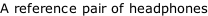 A reference pair of headphones